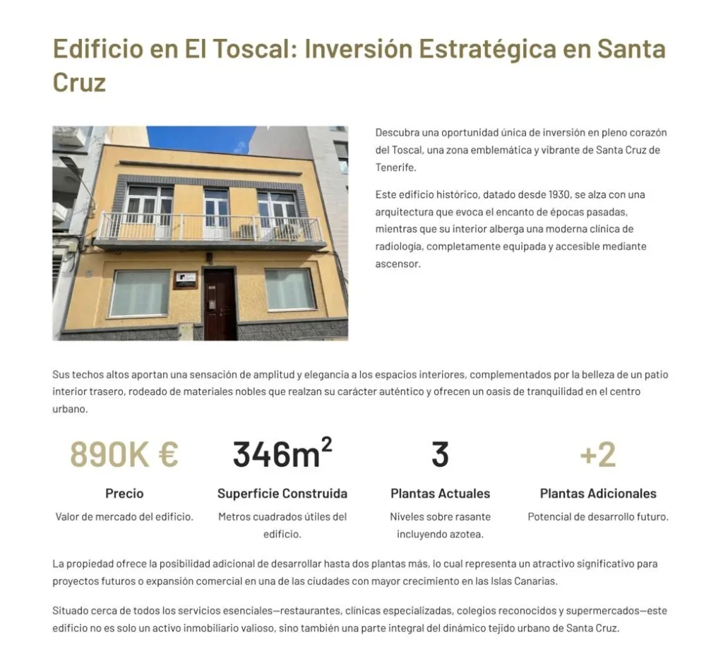 Edificio en El Toscal